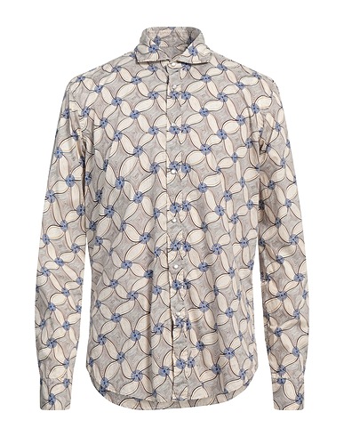 BRIAN DALES Hemd mit Muster Beige 100% Baumwolle
