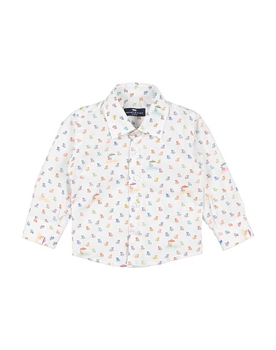 MANUELL & FRANK Patterned shirt White 100% Cotton