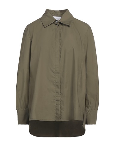 DANIELE FIESOLI Solid color shirts & blouses Military green 100% Cotton