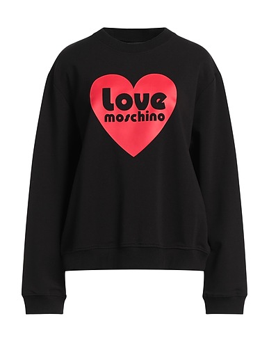 LOVE MOSCHINO Felpa Nero 95% Cotone, 5% Elastan