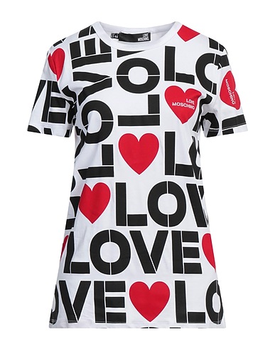 LOVE MOSCHINO T-shirt White 100% Cotton, Elastane