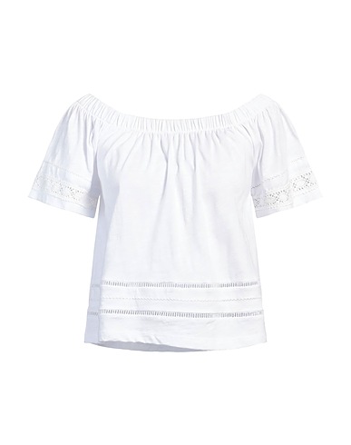 BARBOUR Schulterfreies Top BIANCO 100% Baumwolle