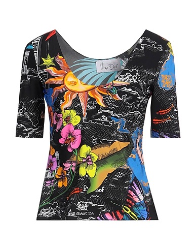 VIRNA DRÒ T-shirt Black 72% Polyamide, 28% Elastane
