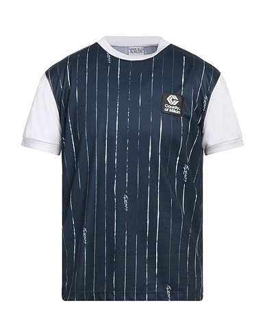 MARCELO BURLON T-shirt Blu notte 100% Poliestere, Cotone, Silicone