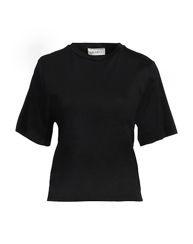 MEIMEIJ Basic T-Shirt Schwarz 100% Baumwolle