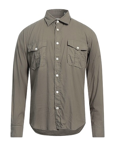HARTFORD Solid color shirt Military green 100% Cotton