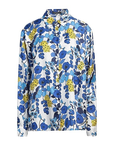 LAURA URBINATI Floral shirts & blouses Blue 100% Silk