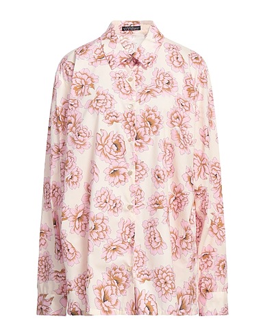 LAURA URBINATI Camicie e bluse a fiori Avorio 100% Cotone