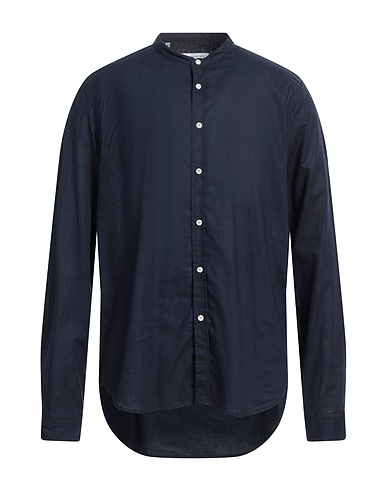 MANUEL RITZ Leinenhemd BLU NOTTE 55% Leinen, 45% Baumwolle