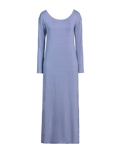 BASE MILANO Robe mi-longue Mauve 95% Lin, 5% Élasthanne