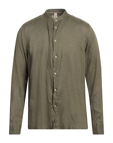 SSEINSE Camicia in lino Verde militare 100% Lino
