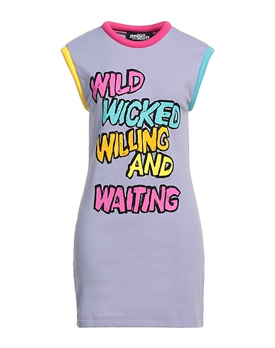 JEREMY SCOTT Sheath dress Lilac 97% Cotton, 3% Elastane