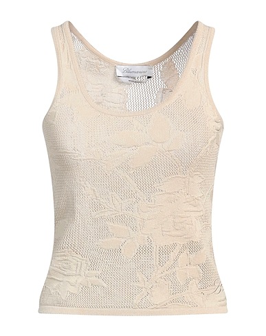 BLUMARINE Top Beige 70% Viscose, 20% Polyamide, 10% Polyester