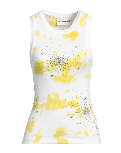 DES_PHEMMES Vest White 95% Cotton, 5% Elastane
