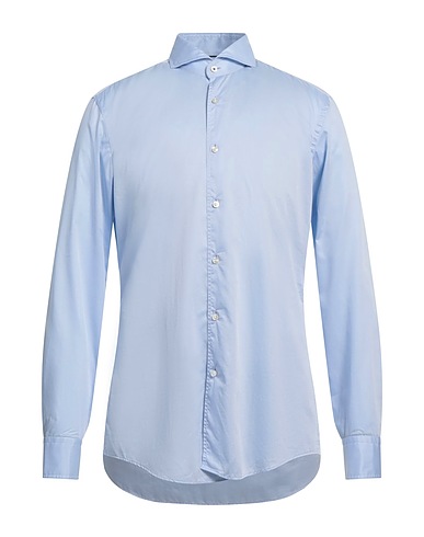 BOSS HUGO BOSS Solid colour shirt Sky blue Cotton