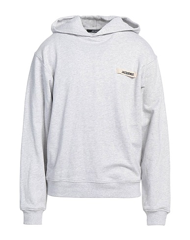 JACQUEMUS Hooded track jacket  Light grey 100% Cotton
