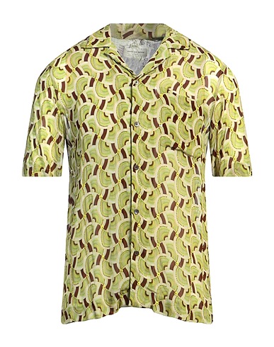 DRIES VAN NOTEN Camicia fantasia Verde militare 100% Viscosa
