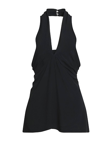 SEMICOUTURE Top Black 69% Acetate, 31% Silk