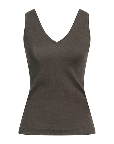 CRUSH. Топ без рукавов VERDE MILITARE 70% Хлопок, 20% Шелк, 10% Кашемир