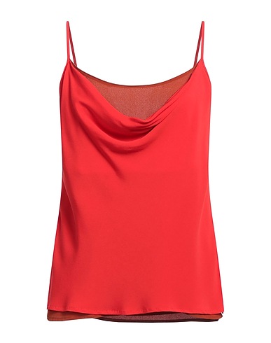 SEMICOUTURE Cami Red 69% Acetate, 31% Silk