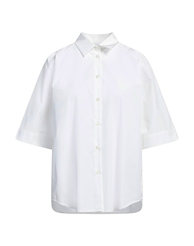 ASPESI Solid color shirts & blouses White 100% Cotton