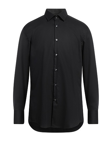BOSS HUGO BOSS Solid color shirt Black 100% Cotton