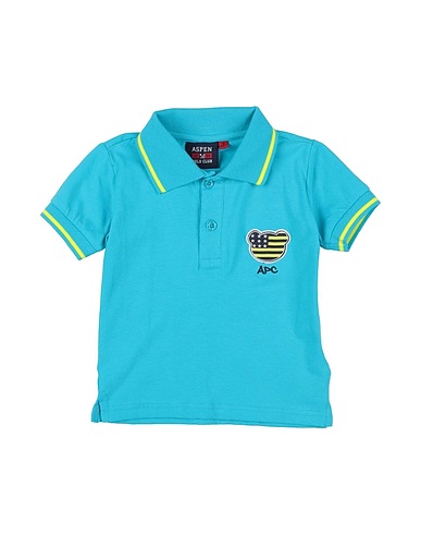 ASPEN POLO CLUB Polo shirt Azure 95% Cotton, 5% Elastane