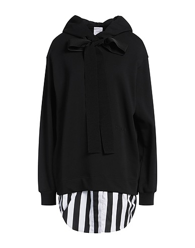PATOU Hooded track jacket  Black 100% Cotton, Viscose