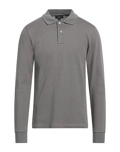DUNHILL Polo shirt Grey 88% Cotton, 12% Silk
