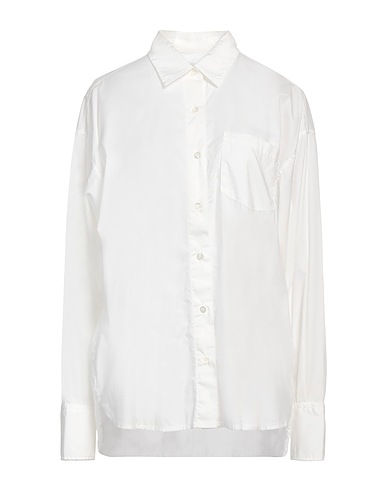 TRUE AVENUE Solid colour shirts & blouses White 98% Cotton, 2% Elastane
