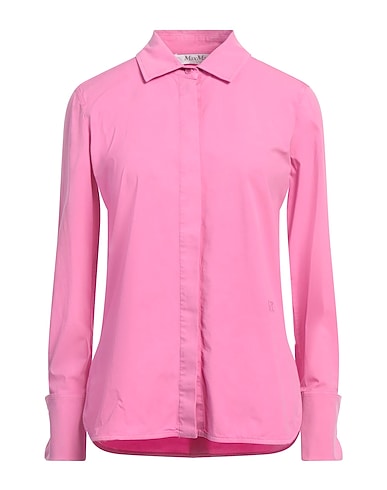 MAX MARA Solid color shirts & blouses Pink 96% Cotton, 4% Elastane