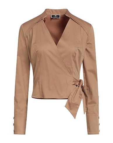 ELISABETTA FRANCHI Top Beige 98% Cotton, 2% Elastane