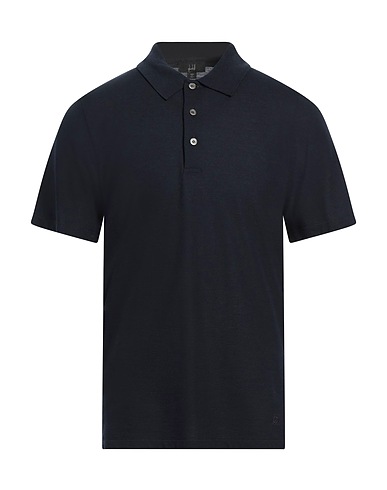 DUNHILL ポロシャツ ミッドナイトブルー コットン 70% / カシミヤ 29% / リネン 1%