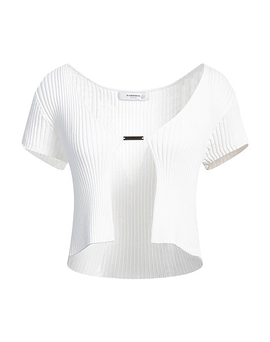 GLAMOROUS Top Bianco 55% Viscosa, 45% Poliammide