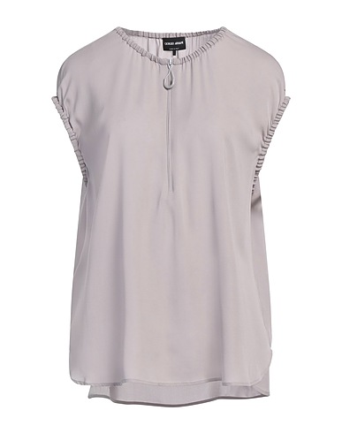 GIORGIO ARMANI Silk top Light grey 100% Silk