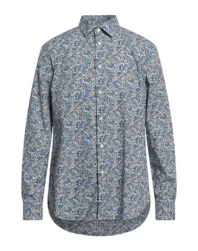 PAUL SMITH Patterned shirt Light blue 100% Cotton