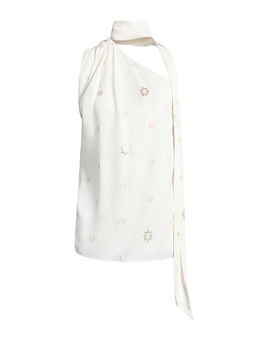 STELLA McCARTNEY One-Shoulder-Top Elfenbein 99% Viskose, 1% Metallfaser