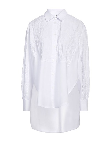 PIERANTONIO GASPARI Hemden und Blusen einfarbig Weiß 65% Polyester, 35% Baumwolle