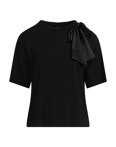 SANDRO FERRONE T-shirt Black 65% Viscose, 30% Nylon, 5% Elastane