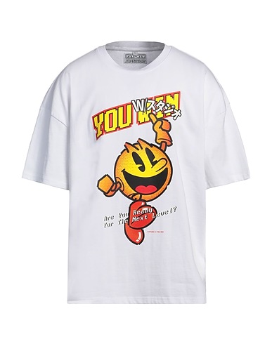 W/STUDIO Oversize-T-Shirt X PAC-MAN White 100% Cotton