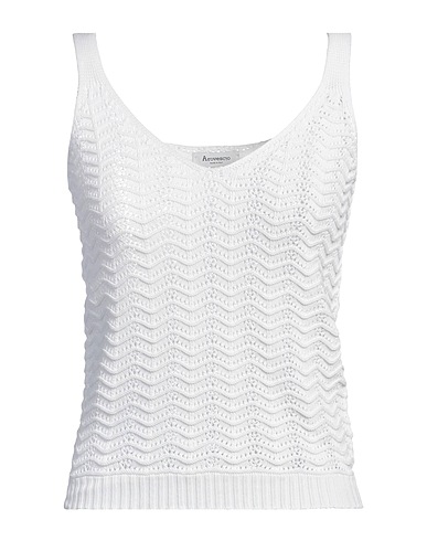 AROVESCIO Top Bianco 100% Cotone