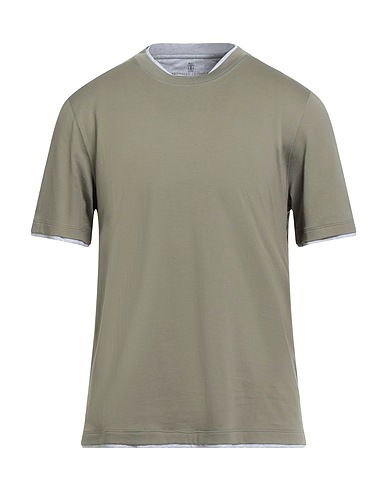 BRUNELLO CUCINELLI T-shirt Verde salvia 100% Cotone