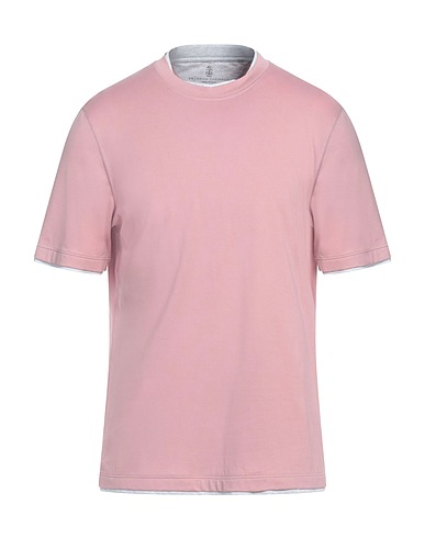 BRUNELLO CUCINELLI T-Shirt Antikrosa 100% Baumwolle