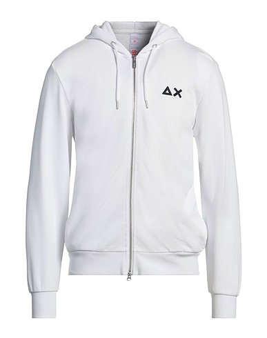 SUN 68 Hooded track jacket  White 80% Cotton, 20% Polyester