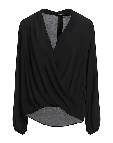 HANITA トップス ブラック レーヨン 100%