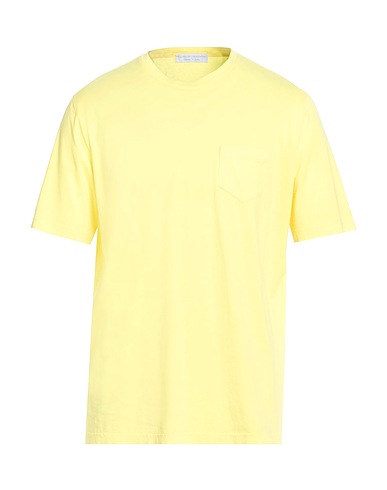 FILIPPO DE LAURENTIIS Basic T-Shirt Yellow 100% Cotton