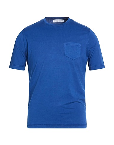 FILIPPO DE LAURENTIIS Basic T-Shirt Blue 100% Cotton