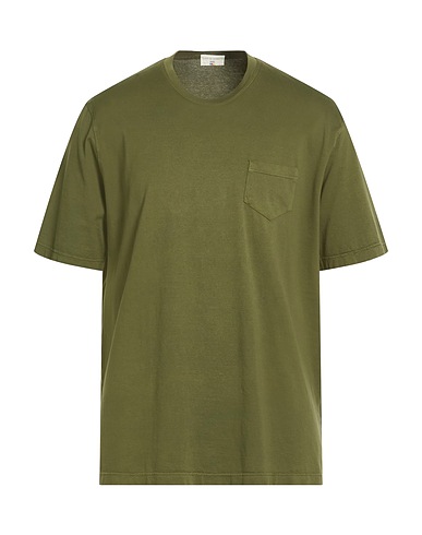 FILIPPO DE LAURENTIIS Basic T-shirt VERDE MILITARE 100% Cotton