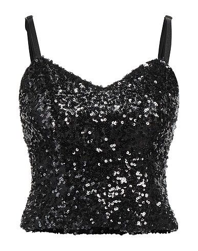 MOSCHINO JEANS Top Nero 97% Poliestere, 3% Elastan