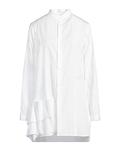 Y'S ASPESI Solid colour shirts & blouses White 100% Cotton